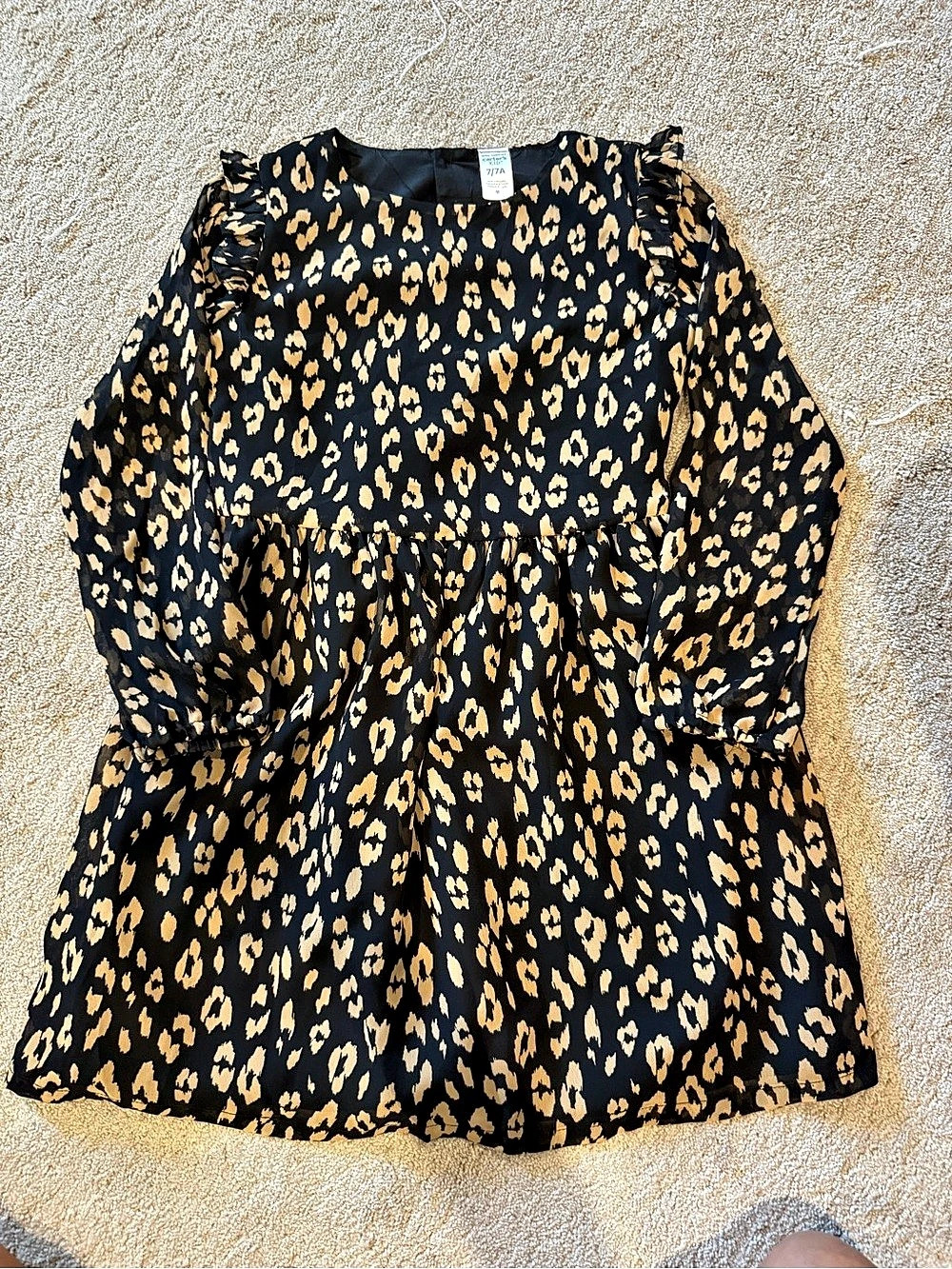 carter's Girls 7/8 Leopard Print Dress Like New